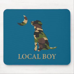 Camo Southern Local Boy Duck Hunting Black Lab Out Mouse Pad