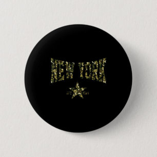 Camo Souvenir Usa Star New York Ny New York Men Wo 2 Inch Round Button