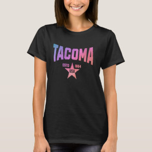 Camo Souvenir USA Star Tacoma Washington T-Shirt