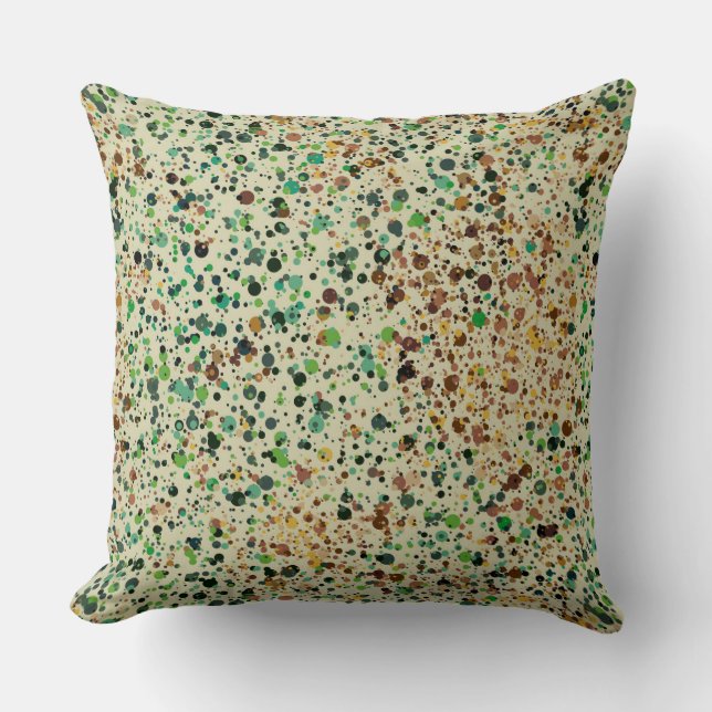Camo Splatter 2 Throw Pillow (Front)