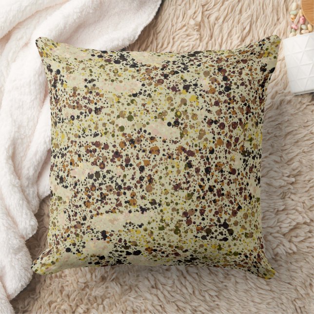 Camo Splatter Throw Pillow (Blanket)