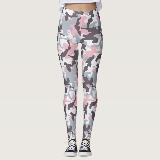 Camo Sportif Rose - Legging (Devant)
