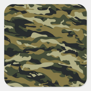 Camo Square Sticker