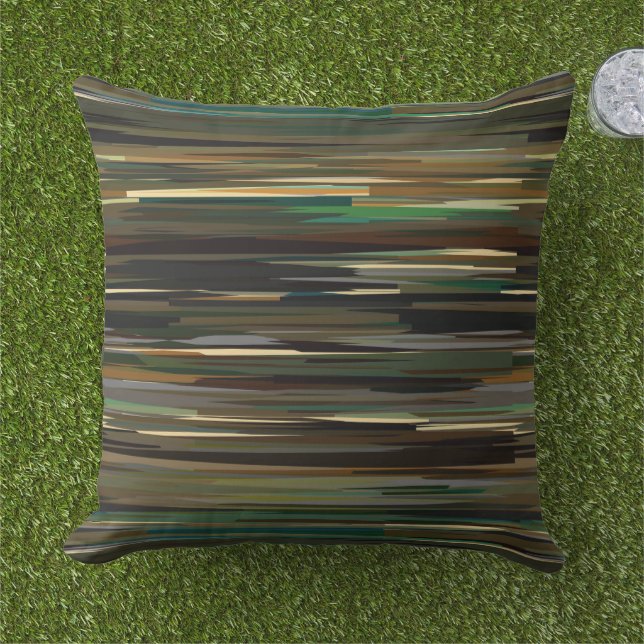 Camo Streaks Outdoor Pillow (Grass)