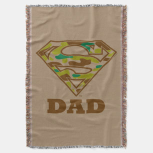 Camo Super Dad Throw Blanket