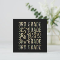 Camo Team 3rd Grade Squad Back To School Teacher