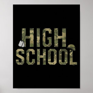 Camo team highschool squad back to school teacher poster