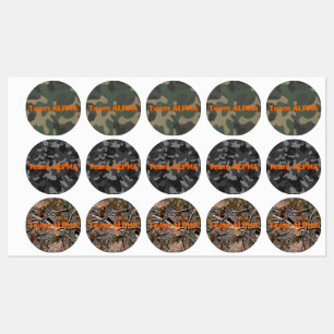 Camo Team Tags, Cute For Parties & Events