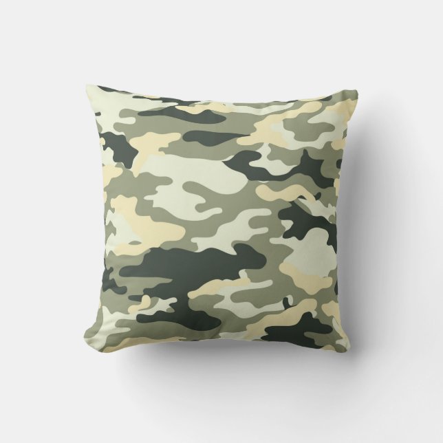 Camo Throw Pillow. Pillow (Front)