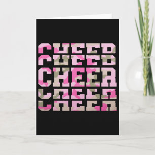 Camo Tie Dye Cheerleading For Cheerleader Squad Bf Card