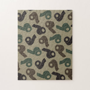 Camo Toilet Paper Woodland Camouflage Pattern Jigsaw Puzzle