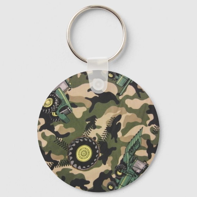 Camo & Tractors Keychain (Front)