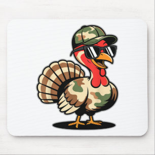Camo Turkey Day Hunting Fall Thanksgiving  Mouse Pad