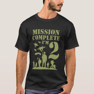 Camo Two Birthday Boy Military 2nd Party Boys Age T-Shirt