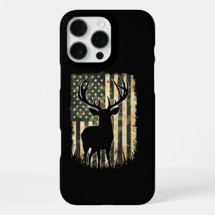 Camo US Flag Deer Hunting Camoflage Hunter iPhone 16 Pro Max Case