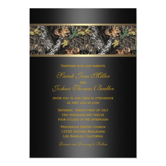 Camo Wedding Invitations