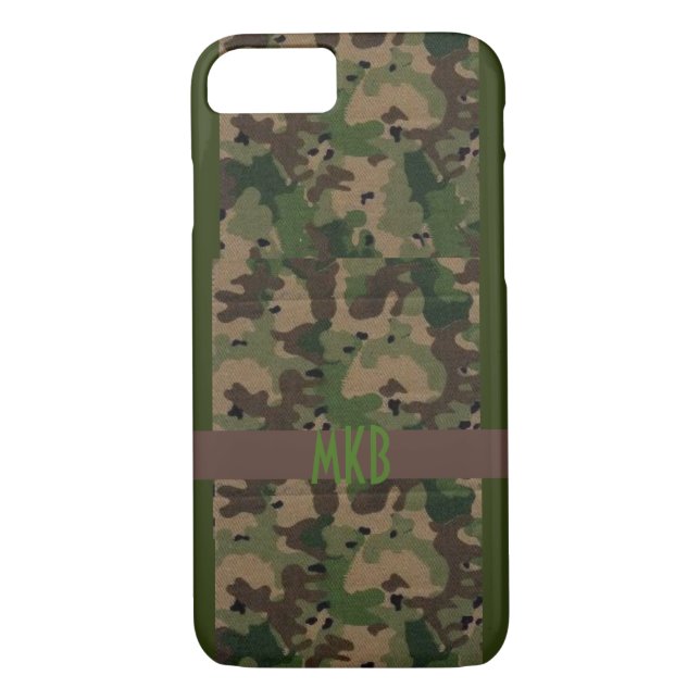 Camo with Monogram Case-Mate iPhone Case (Back)