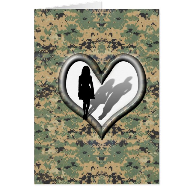 Camo Woman missing man Card (Front)