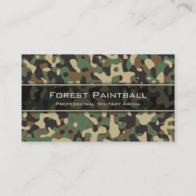Camo Woodland, Carte de visite Camouflage Flecktar (Devant)