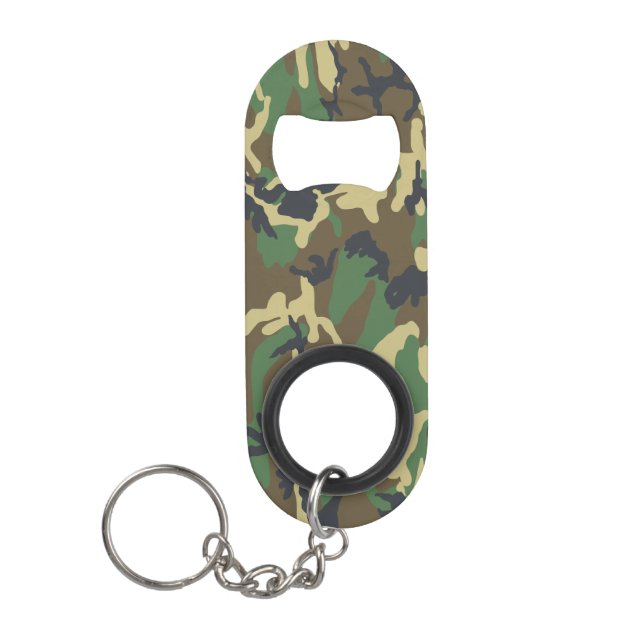 Camo Woodland Keychain Bottle Opener (Front)