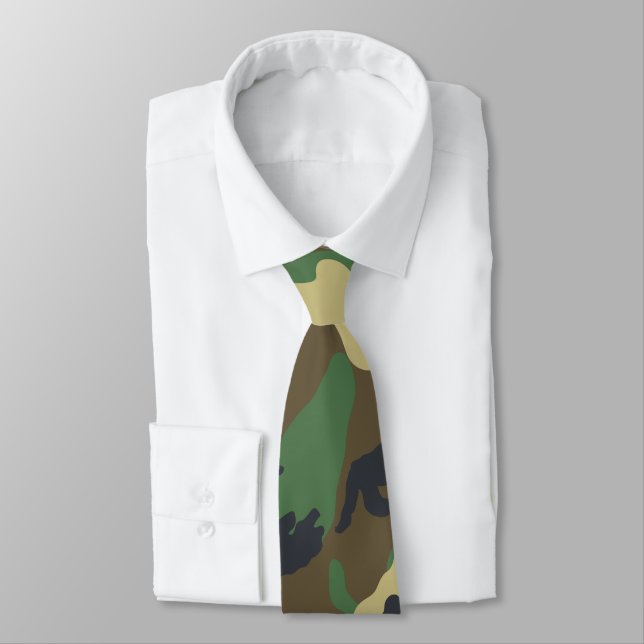 Camo Woodland Tie (Tied)