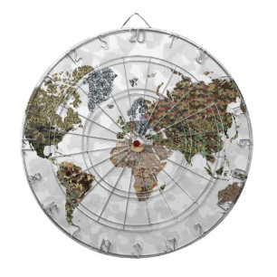 CAMO WORLD ATLAS MAP DARTBOARD