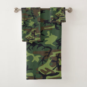 CAMOFLAGE HUNTING PATTERN BATH TOWEL SET