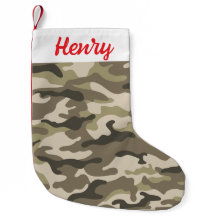 Camoflauge Christmas Stocking - Personalized Name