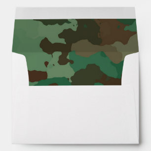 Camoflauge Lined Envelope with address