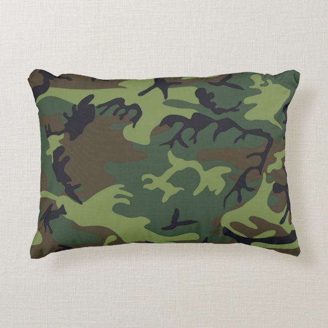 CAMOFLAUGE PATTERN ACCENT PILLOW (Front)