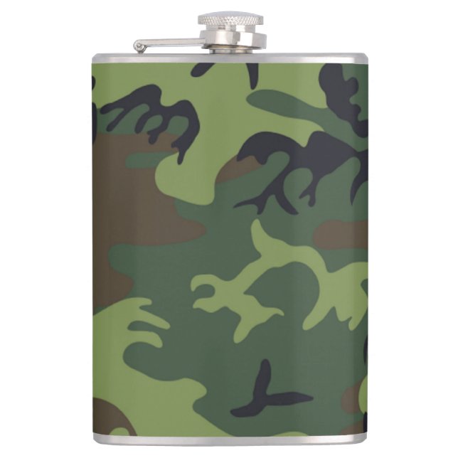CAMOFLAUGE PATTERN HIP FLASK (Front)