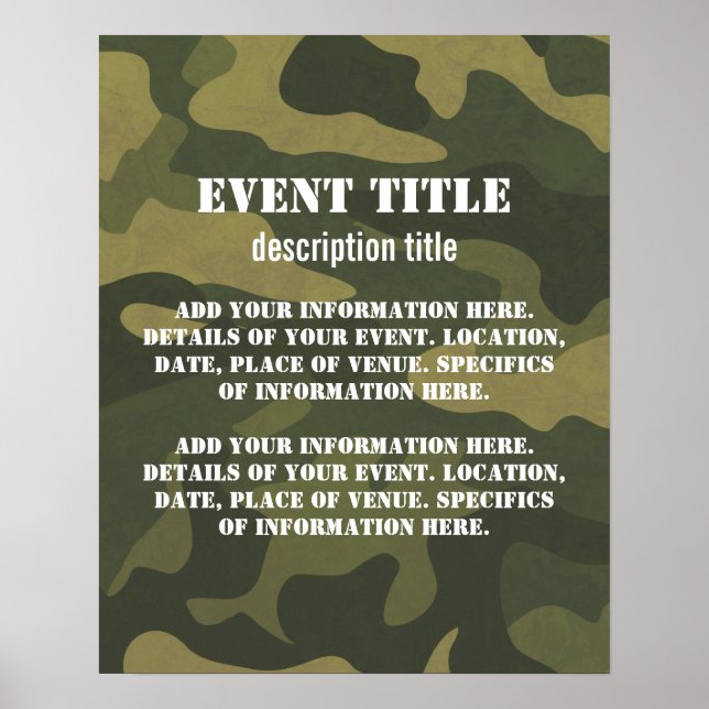 Camoflauge Poster (Front)