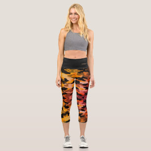 Camoflorange Capri Leggings