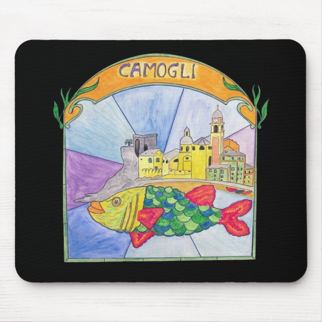 Camogli Fish Mouse Pad (Front)