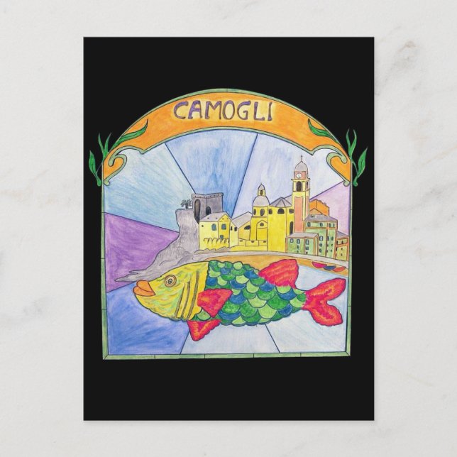 Camogli Fish Postcard (Front)