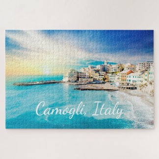 Camogli Italy Painting Portofino Genoa Liguria Jigsaw Puzzle