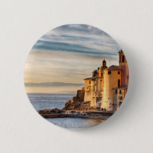 Camogli, Italy scenic photograph 2 Inch Round Button
