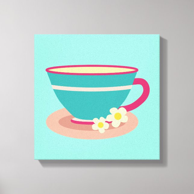 Camomile tea for tea lovers canvas print (Front)