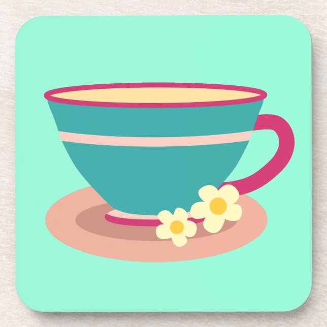 Camomile tea for tea lovers coaster (Front)