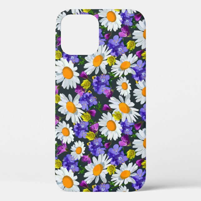 Camomile, wild flowers: seamless pattern. Case-Mate iPhone case (Back)