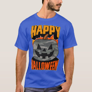 Camoue Camo Happy Halloween Party Jack O Lantern T-Shirt