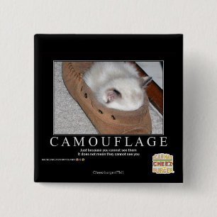 Camouflage 2 Inch Square Button