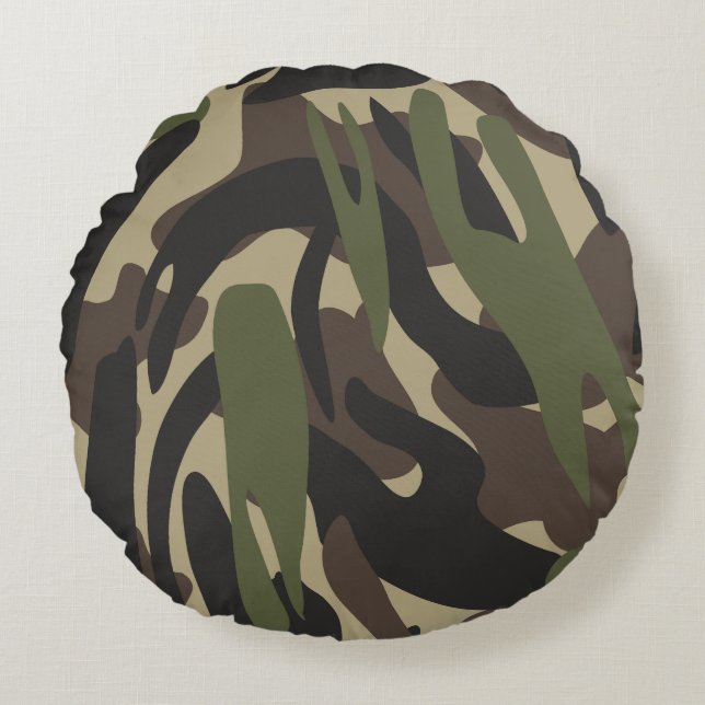 Camouflage 8 round pillow (Front)