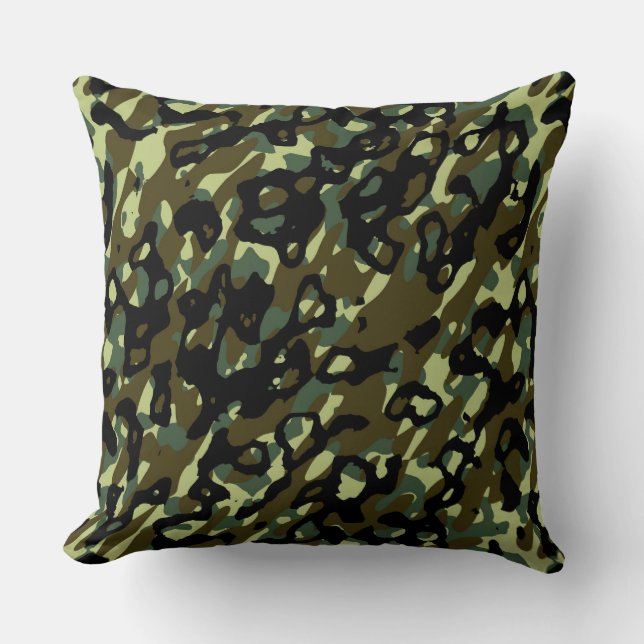 Camouflage Abstract 2 Throw Pillow (Front)