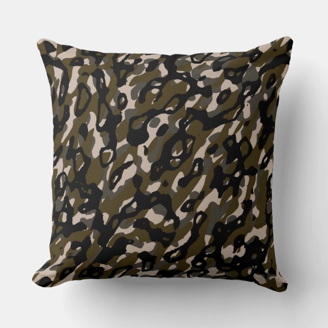 Camouflage Abstract 5 Throw Pillow (Front)