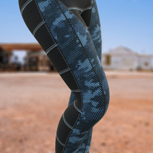 Camouflage Action Blue Cosplay Costume Leggings