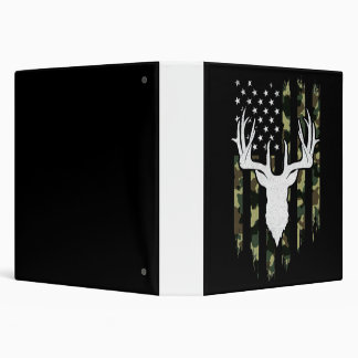 Camouflage American Flag Deer Hunting Binder