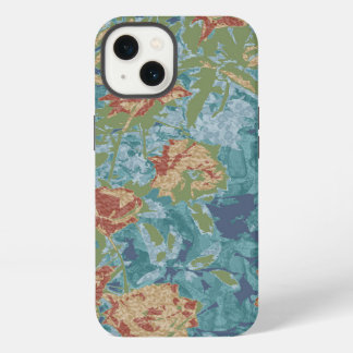 Camouflage and flowers iPhone 13 case