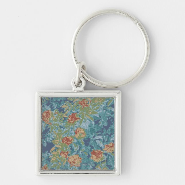 Camouflage and flowers keychain (Front)