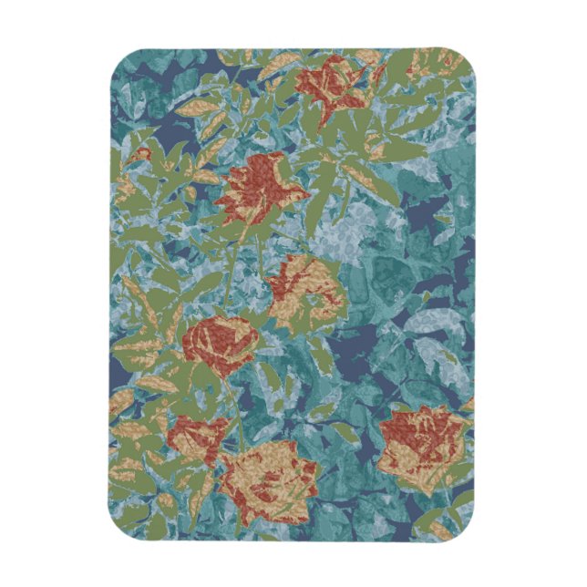 Camouflage and flowers magnet (Vertical)